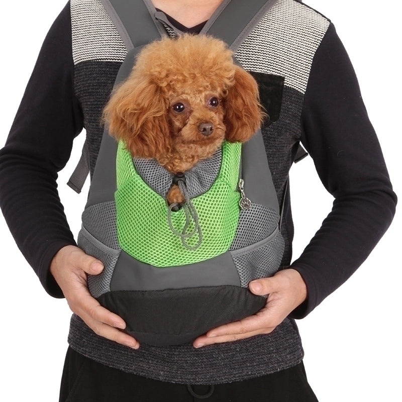 Minimalist PU Leather Canvas Pet Carrier Backpack with Color Block Design | Pet Travel & Carriers