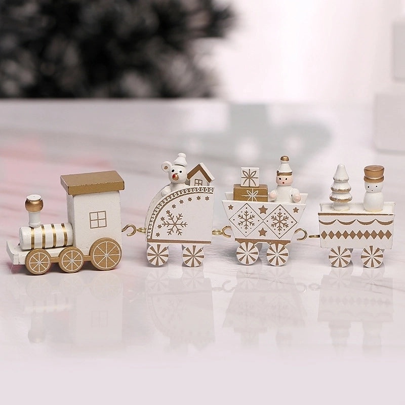 Festive Wooden Christmas Tree Train Gift Box for Indoor Decoration|Home Decor & Holiday Ornaments