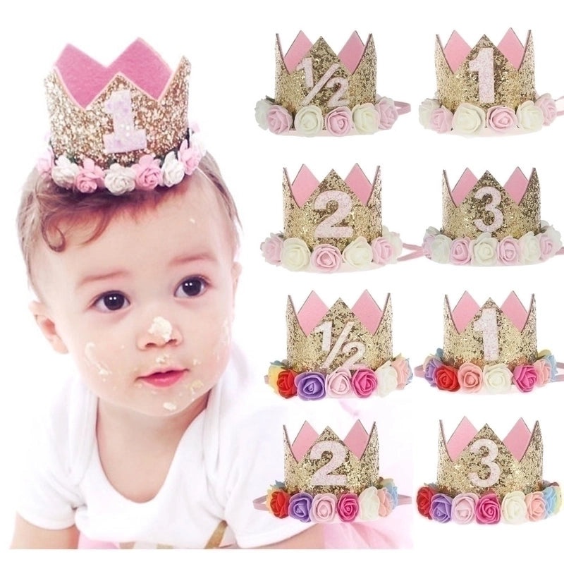 5 Pieces Fashion Crown Plastic Flower Party Headbands|Hair Accessories