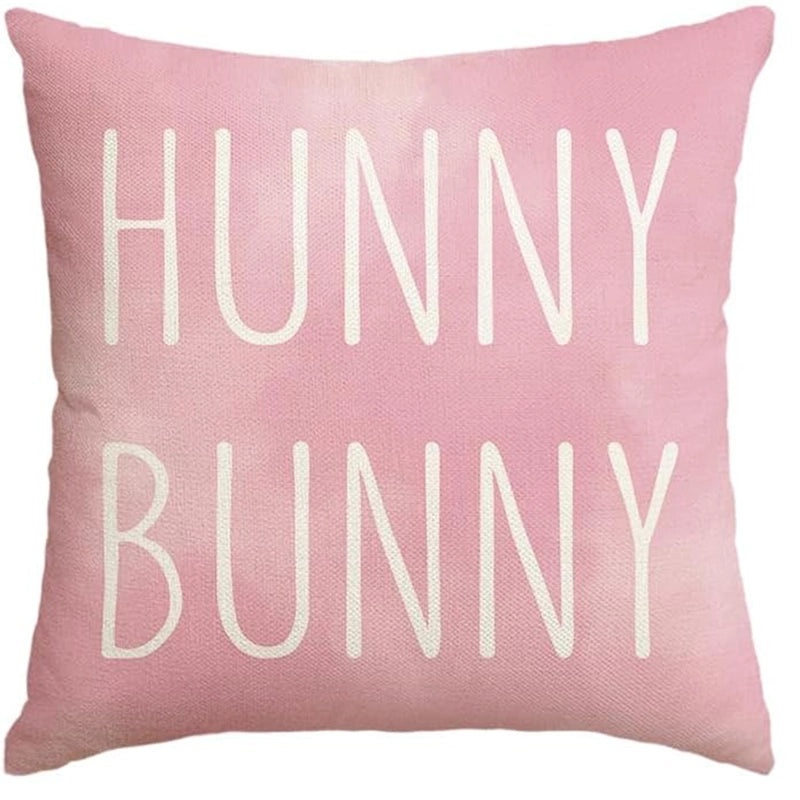 Cute Easter Rabbit Linen Pillow Covers for Couch Sofa Decor | Home Decor Bedding & Pillows