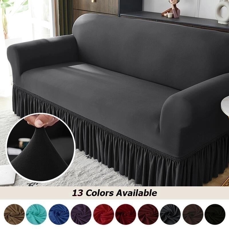 Solid Color Polyester Sofa Covers for Casual Vacation | Home Decor & Furniture Accessories