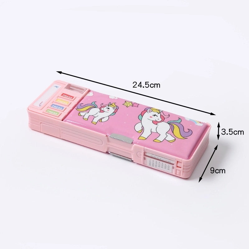 Multi-functional Double-layer Large Capacity Pencil Case for Primary School Students|School Supplies