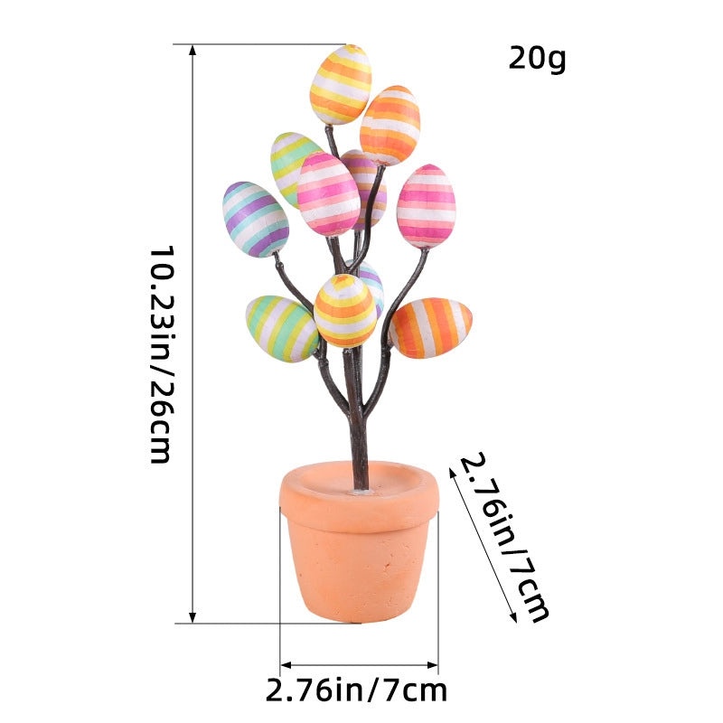 Vertical Hanging Easter Egg Pot 2024 Cartoon Print Decorative Table Ornament|Home Decor Easter Decorations