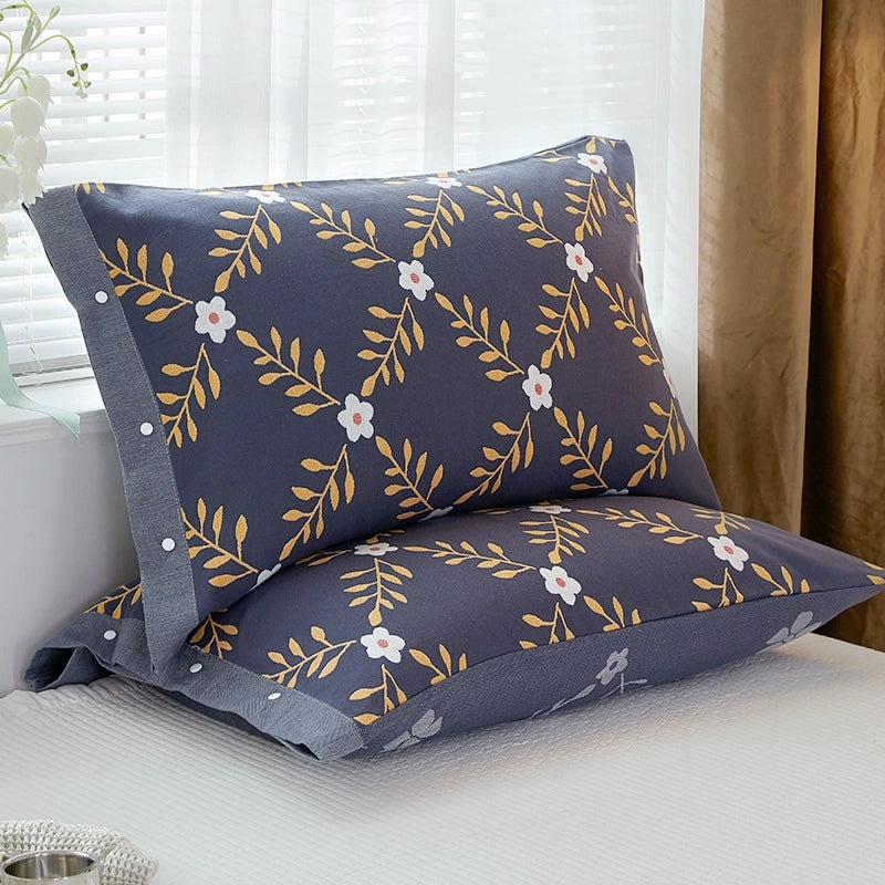 Summer Cotton Gauze Pillowcase with Snaps One Pack 40x60cm & Latex Pillowcase 48x74cm | Home Textiles