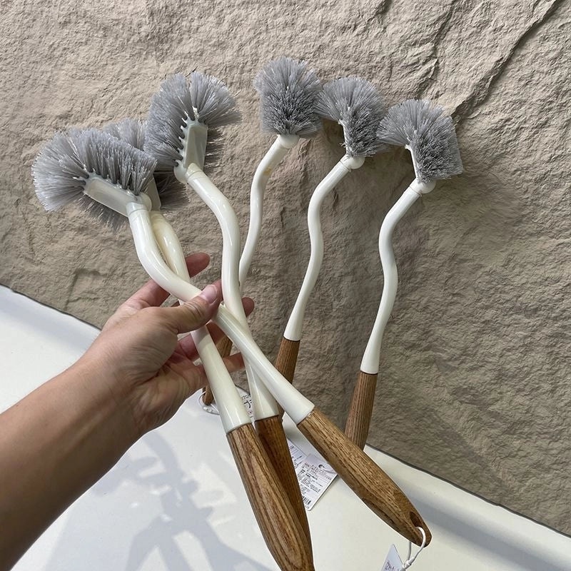 Japanese Style Long Handle Toilet Brush | Bathroom Cleaning Tool | Oak Material | Durable & Authentic | Home Essentials