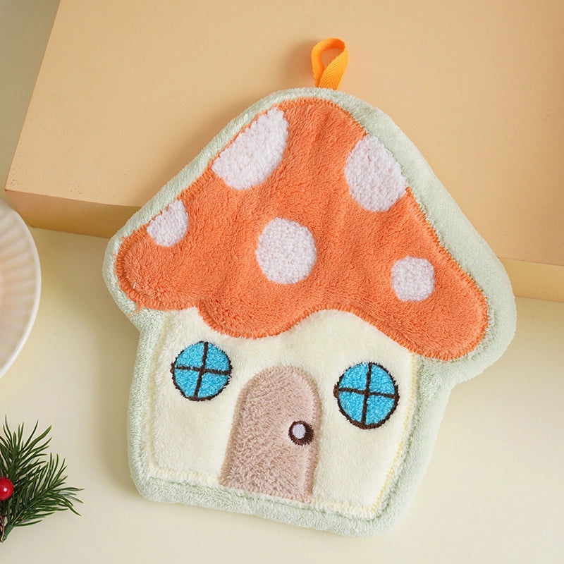 Minimalist Classic Mushroom Coral Fleece Towel Soft and Absorbent|Home & Living Towels