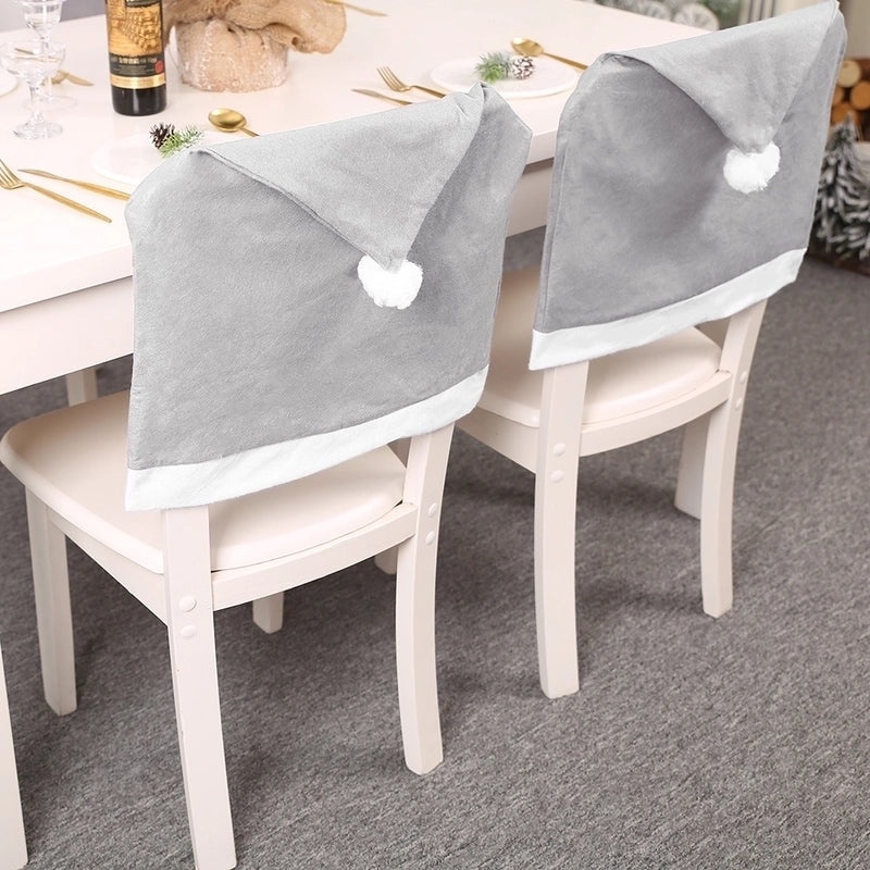 Christmas Minimalist Color Block Nonwoven Chair Cover for Holiday Daily Use|Home Decor & Furniture Accessories