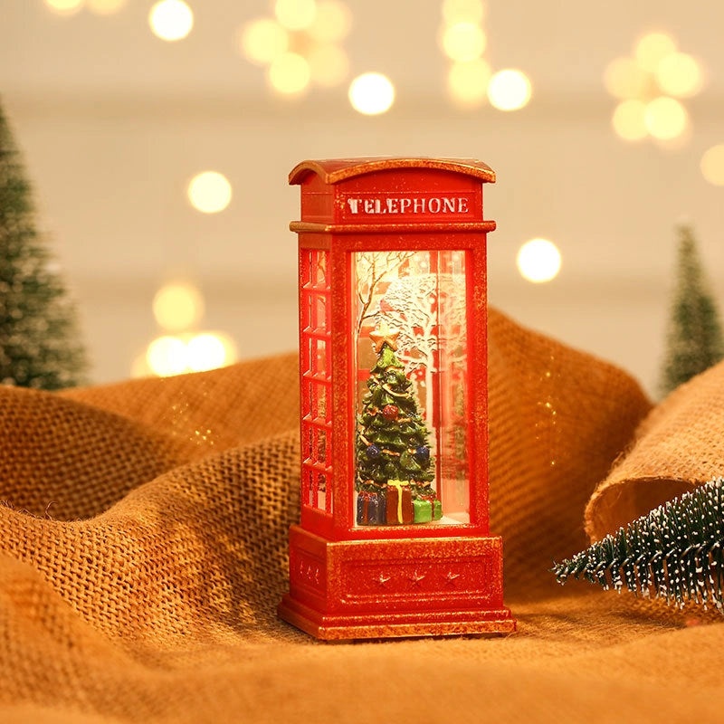 Vintage Telephone Booth Oil Lamp Christmas Decoration|Home Decor & Lighting