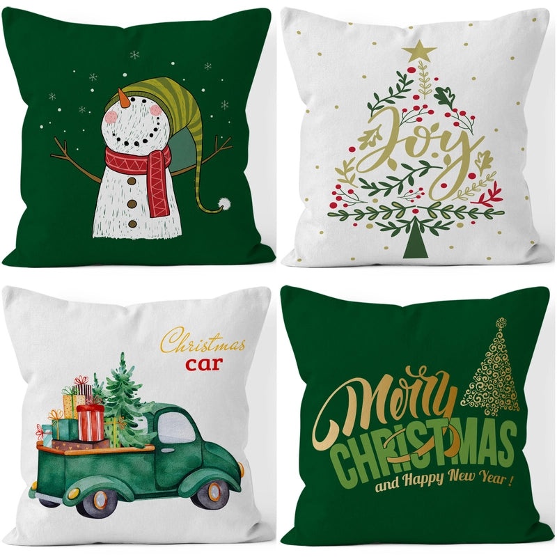 Festive Christmas Stripe Snowflake Pillow Covers | Home Decor & Living Room Accessories