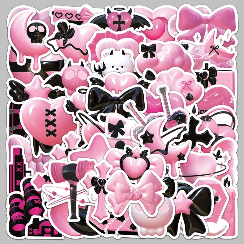 Adorable Heart-Shaped Bow Knot PVC Set | Accessories & Jewelry