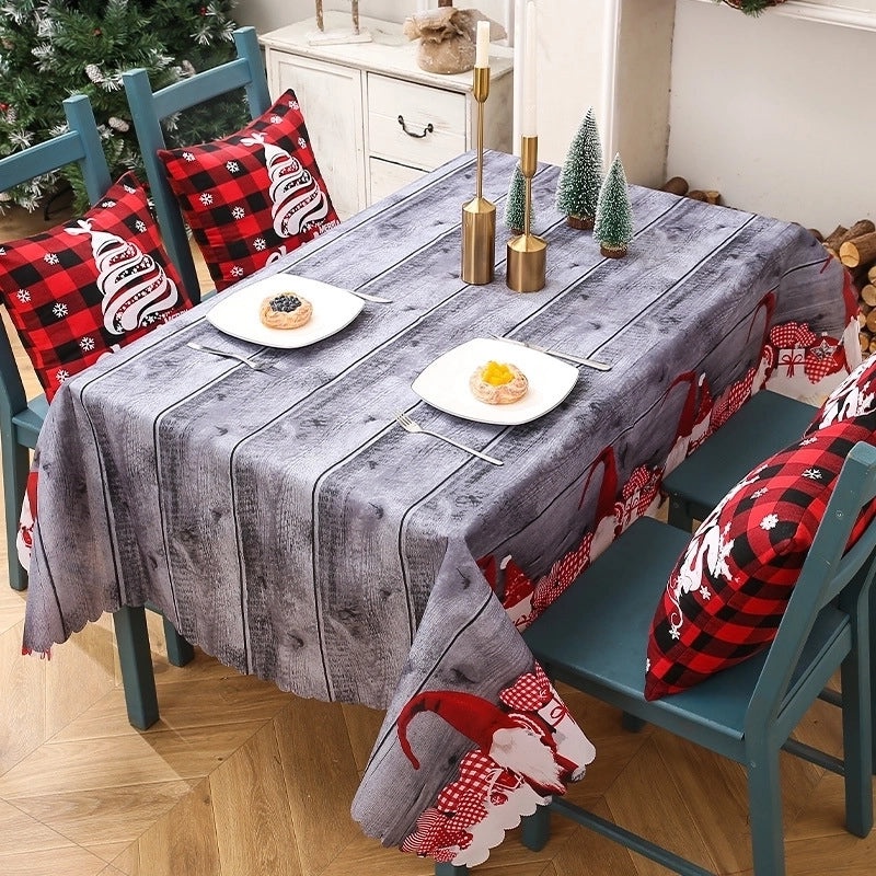 Festive Christmas Elk Tablecloth for Home and Party Decor|Holiday Table Linens
