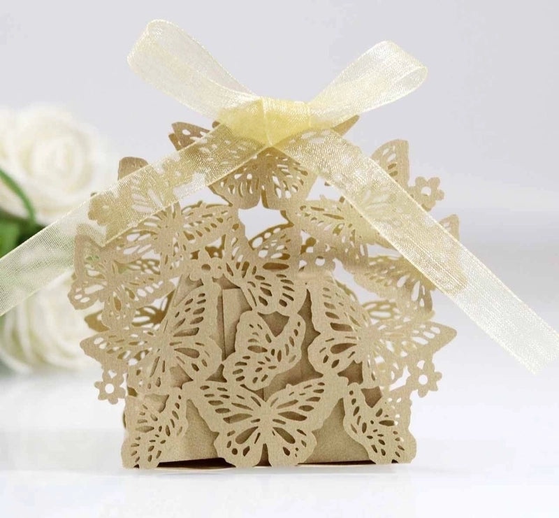 Irised Flower Butterfly Paper Gift Bags|Wedding Accessories