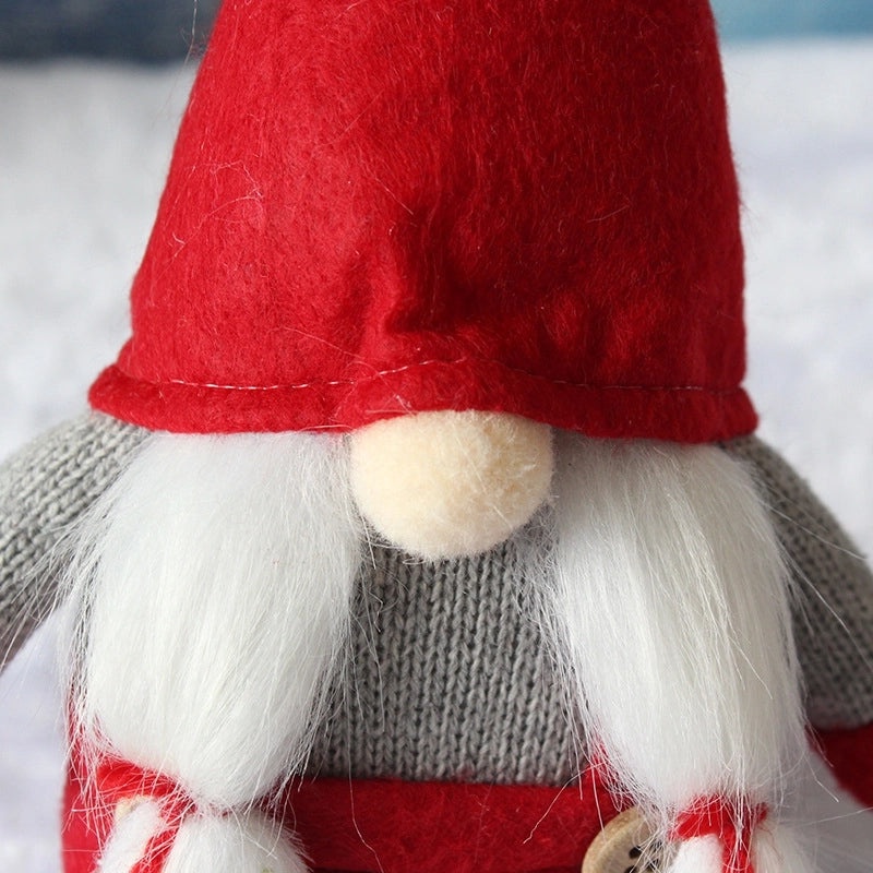 Hong Kong Love Cherry Faceless Old Doll Plush for Window Display Standing Dwarf Scene Layout|Home Decor & Collectibles