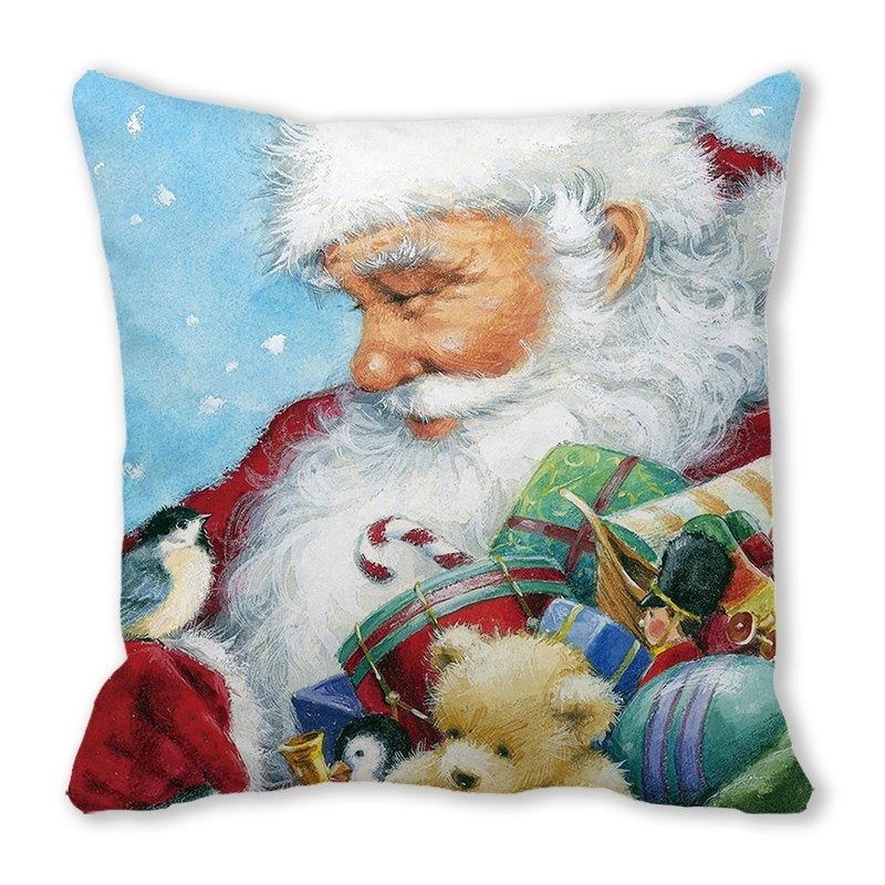 Festive Santa Pillow Covers for Couch Sofa Christmas Home Decor|Home Decor & Pillows