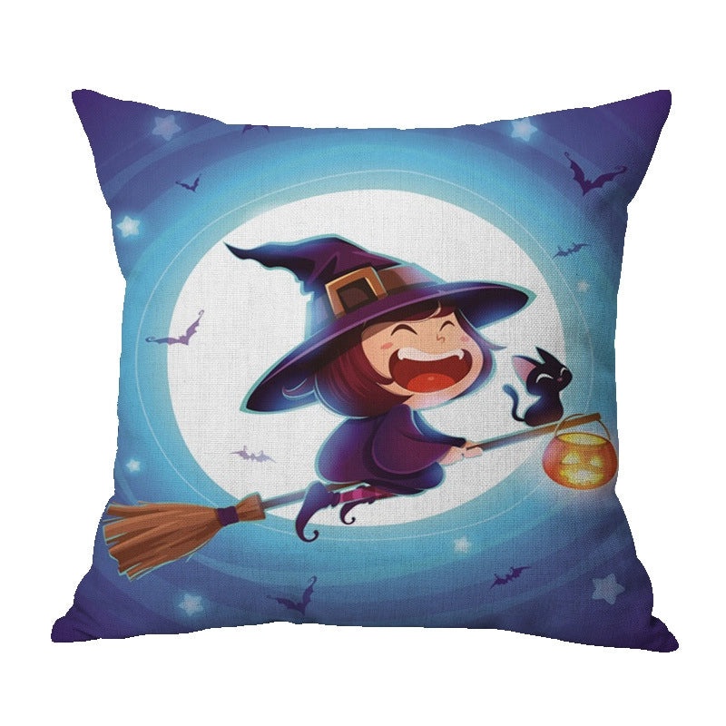 Halloween Punk Skull Linen Pillow Covers for Couch Sofa Decorative Throw Pillowcases|Home Decor & Pillows