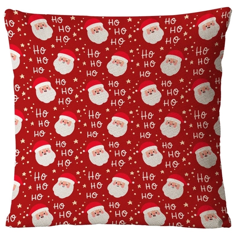 Festive Santa Snowman Linen Pillow Covers for Couch Sofa Holiday Home Decor | Home Decor & Pillows