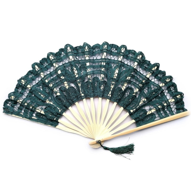 Vintage Bamboo Lace Folding Hand Fan 1 Piece|Accessories & Fashion