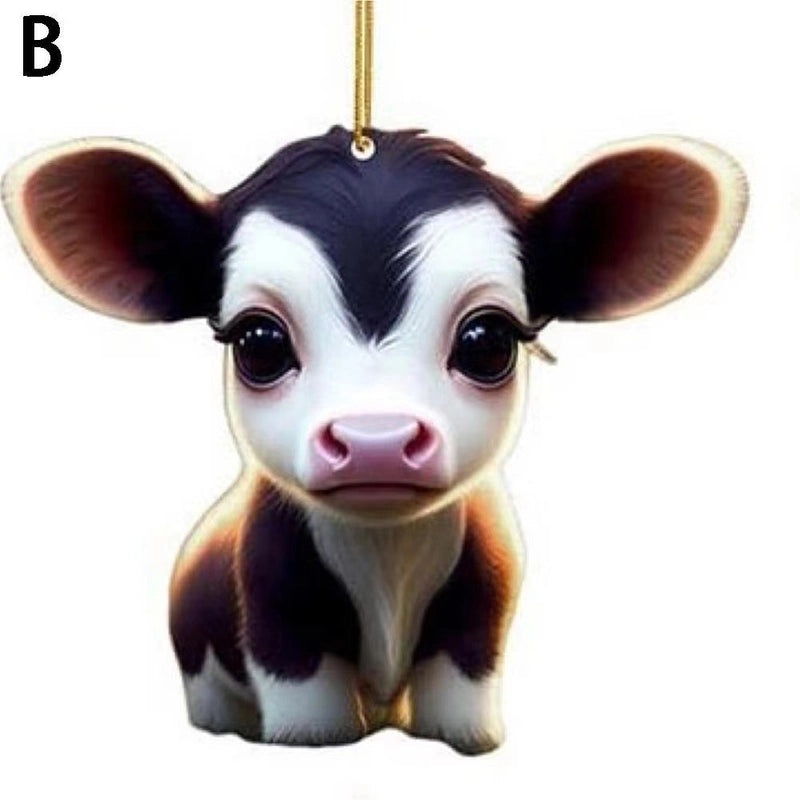 Christmas Minimalist Cattle Acrylic Pendant Necklace Birthday Festival Gift|Jewelry & Accessories
