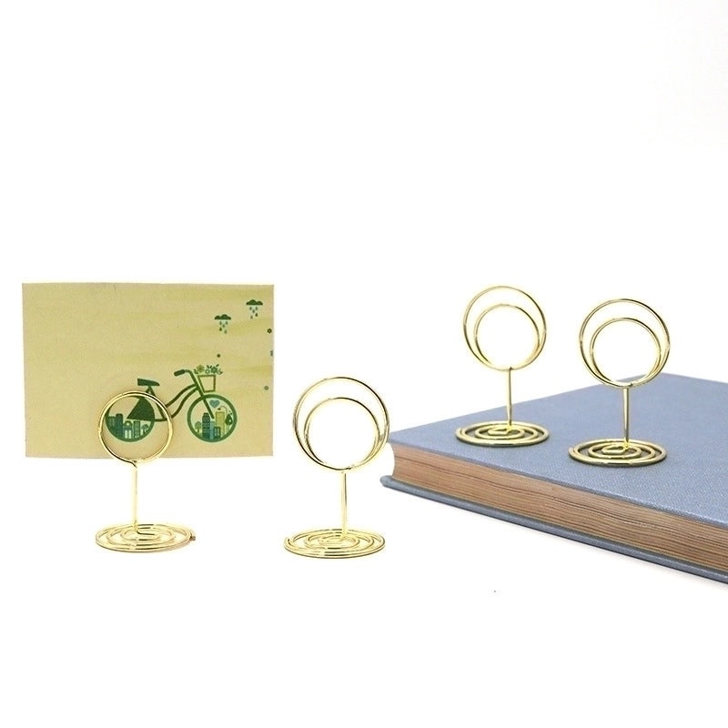 Minimalist Geometric Metal Place Card Holder for Daily Use and Classroom Learning|Home Decor & Office Supplies