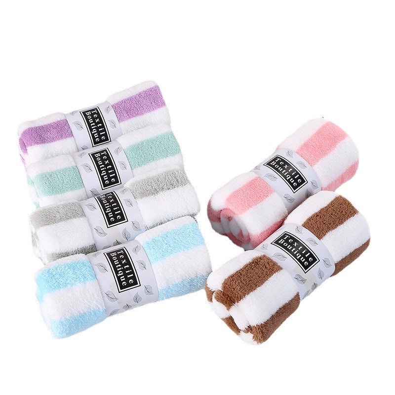 Soft Coral Fleece Bath and Face Towel | Home & Bath Textiles