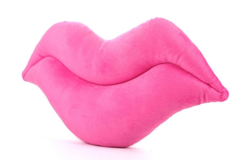 Adorable Lip Print Cotton Throw Pillow|Home Decor Pillows