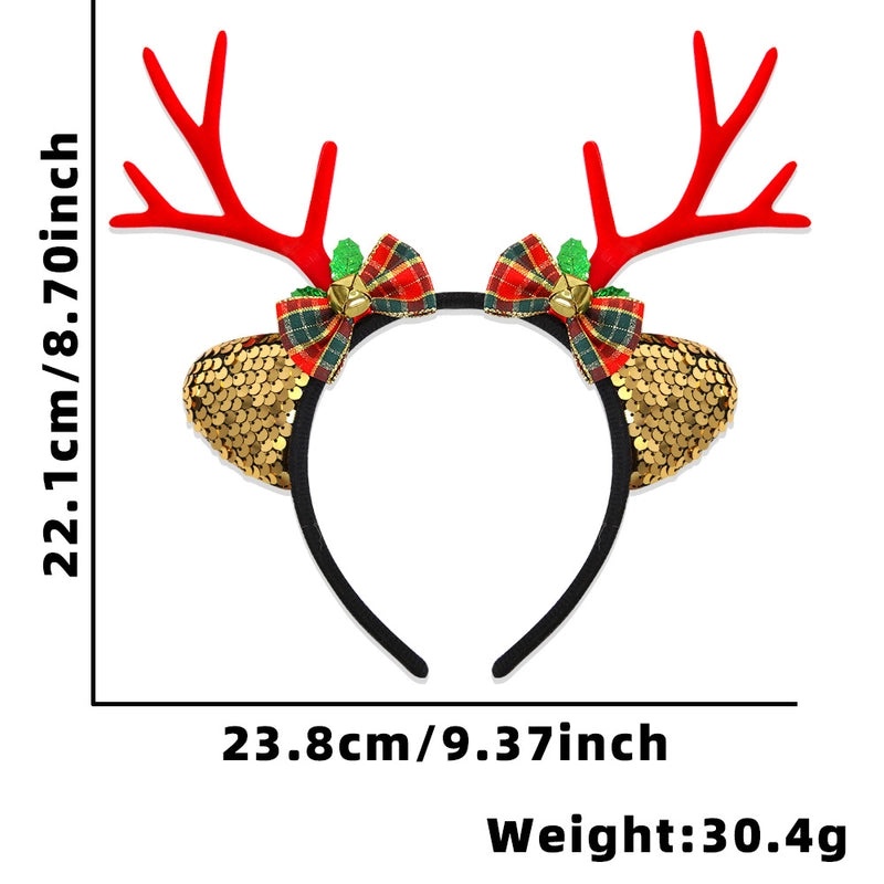 Christmas Reindeer Antlers Hair Band for Party Costume Props | Festival Accessories