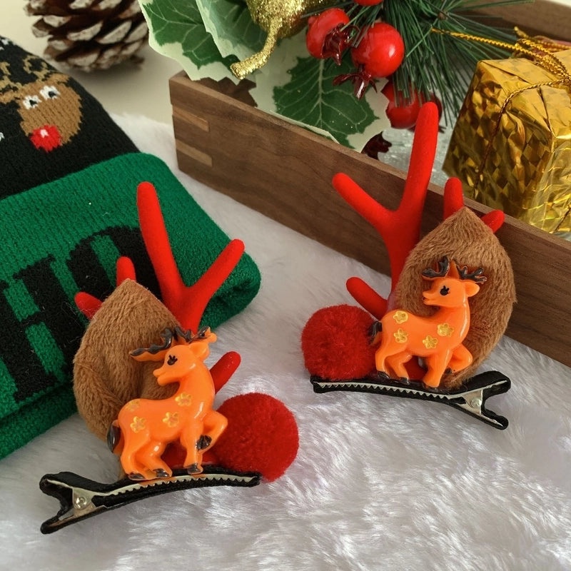 Festive Reindeer Antler Hair Clip for Daily Wear|Hair Accessories
