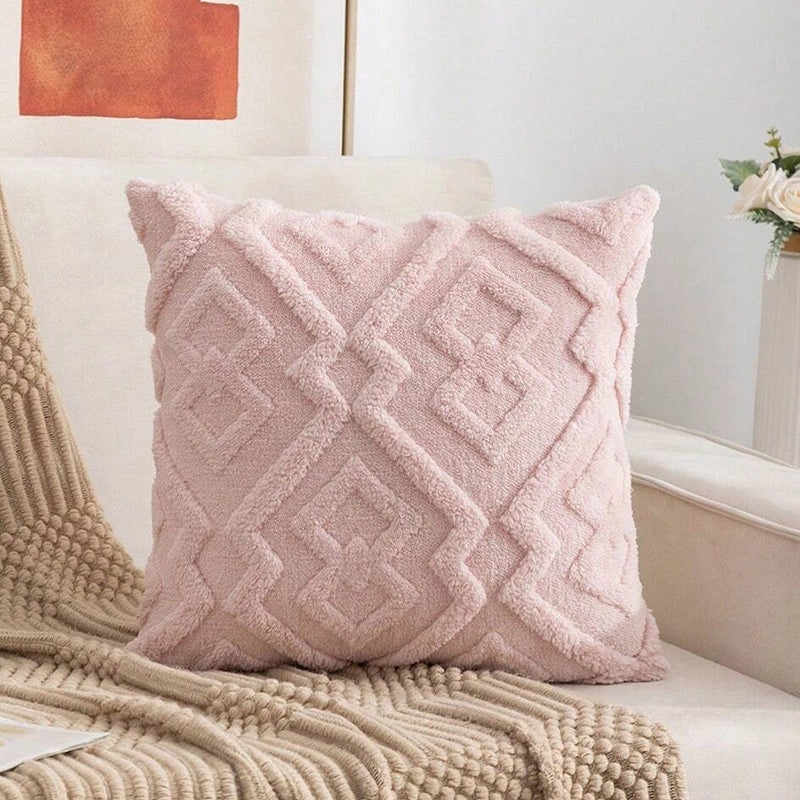 Simple Cotton Pillow Covers in Solid Colors|Home Textiles & Bedding