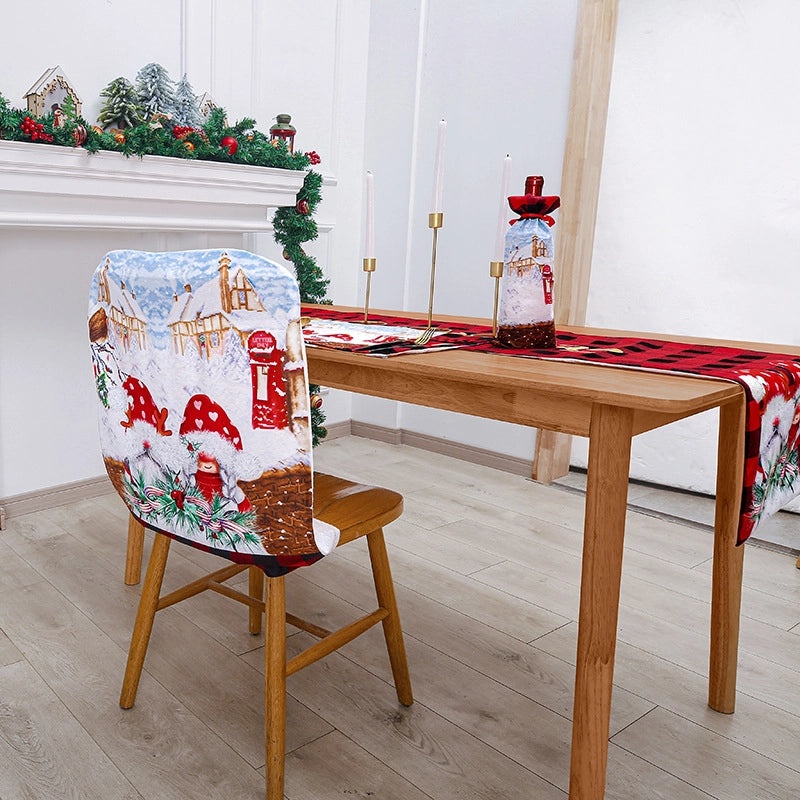 Christmas Doll Party Chair Cover and Tableware Set|Party Supplies