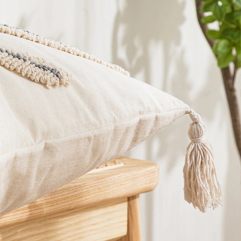 Color Block Cotton Pillowcases in Minimalist Classic Style | Home Decor Bedding Pillows