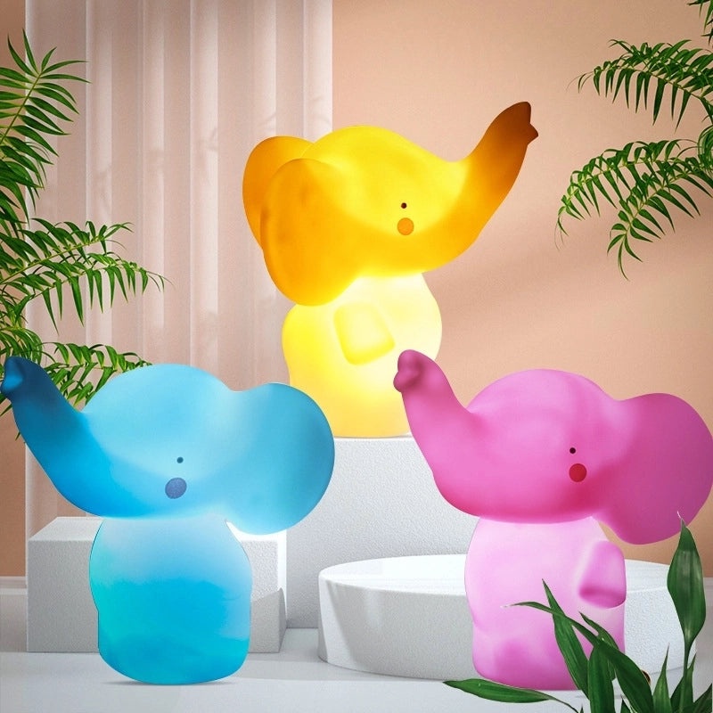 Adorable Elephant Shaped PVC Night Light for Indoor Use|Home Decor & Lighting