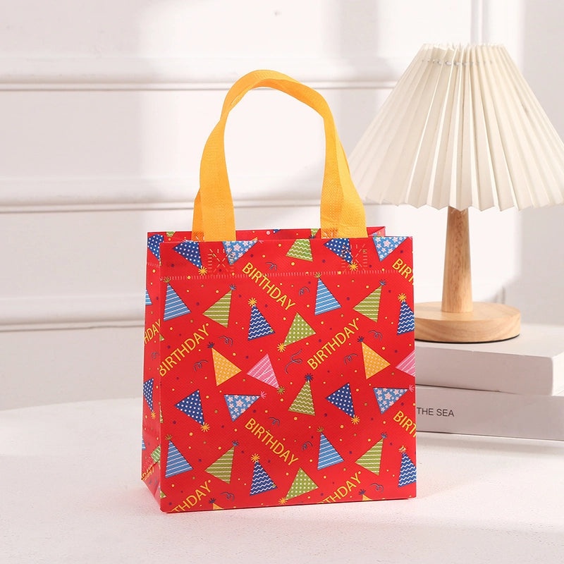Cartoon Waterproof Non-woven Birthday Gift Tote Bag Full Moon Party Return Favor Bag|Gift Bags & Packaging