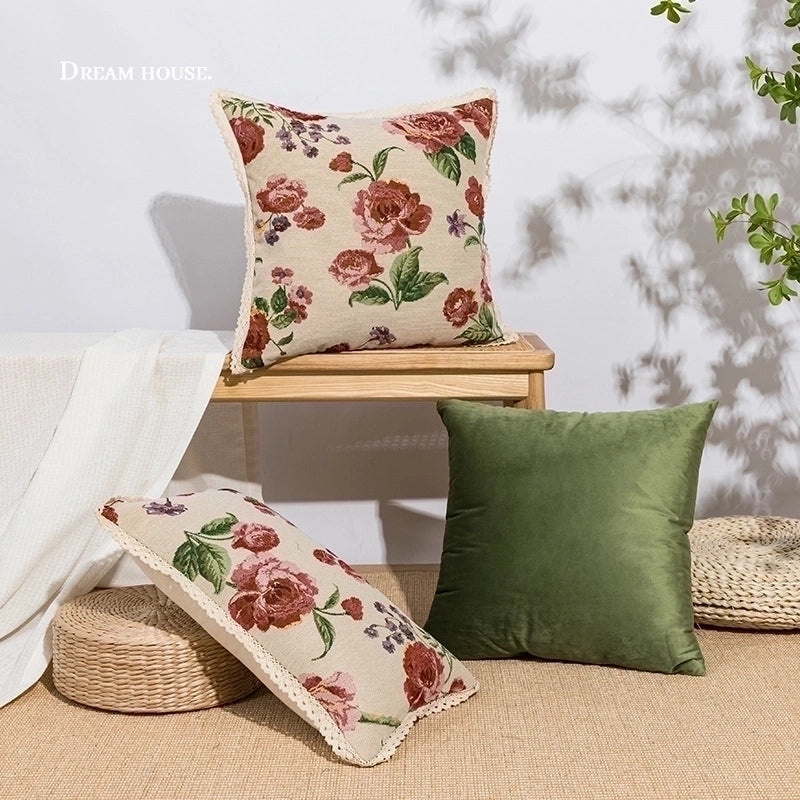 Floral Butterfly Pattern Polyester Pillow Covers|Home Decor Pillows