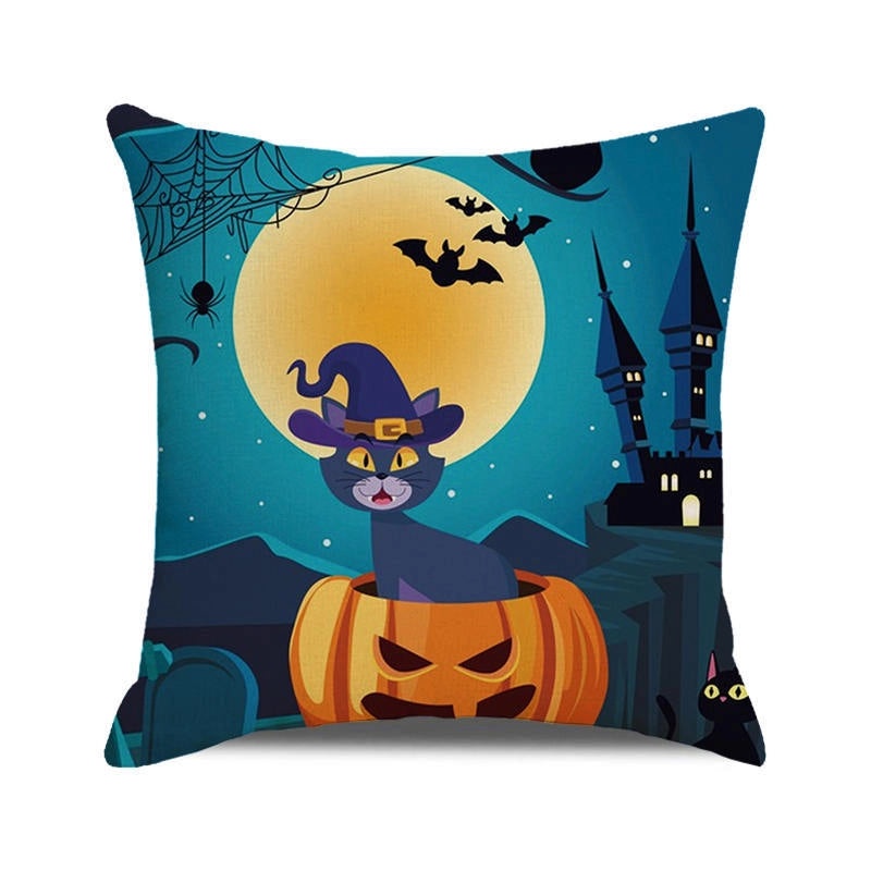 Halloween Cartoon Letter Dog Cat Plush Pillow Cushion for Couch Sofa|Home Decor