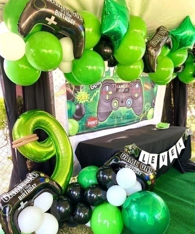 Birthday Star Game Console Balloon with Aluminum Foil Lettering for Party Decorations|Party Supplies