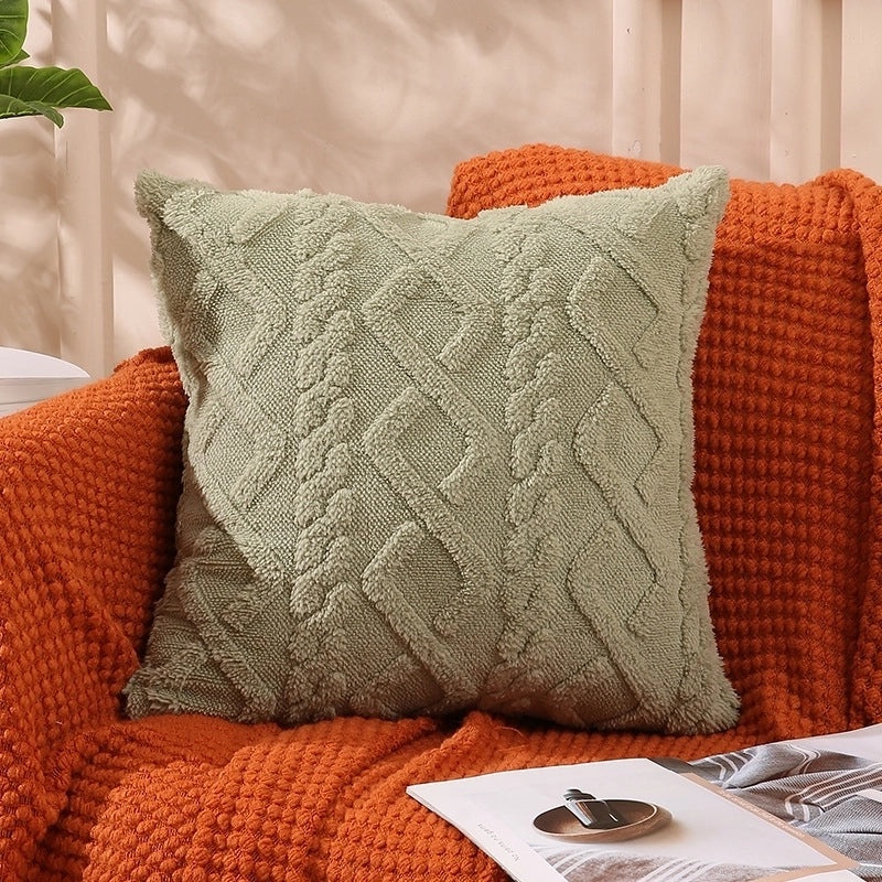 Cozy Retro Solid Color Plush Pillow Covers | Home Decor Pillows