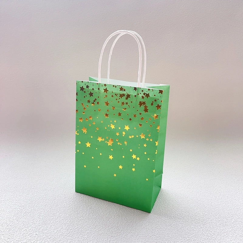 Love Spot Gilding Kraft Paper Gift Bag with Paper Rope Handle | Gift Bags