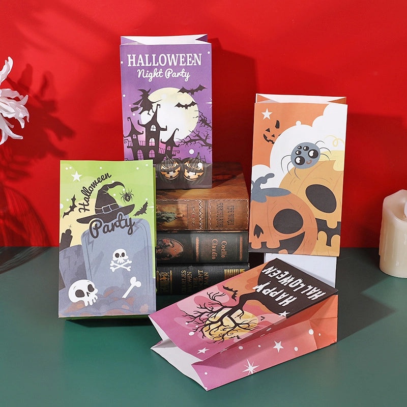 Halloween Hip-Hop Style Kraft Paper Gift Bags with Funny Halloween Patterns|Party Supplies
