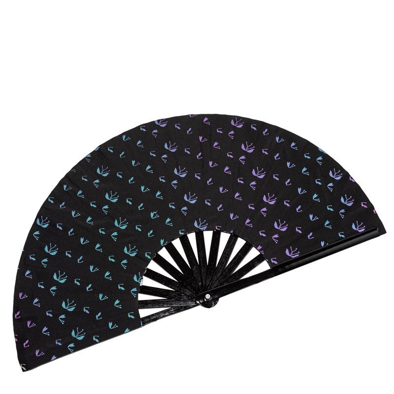 33cm Reflective Bamboo Folding Fan for Party & Kung Fu | Fans & Handheld Cooling Accessories