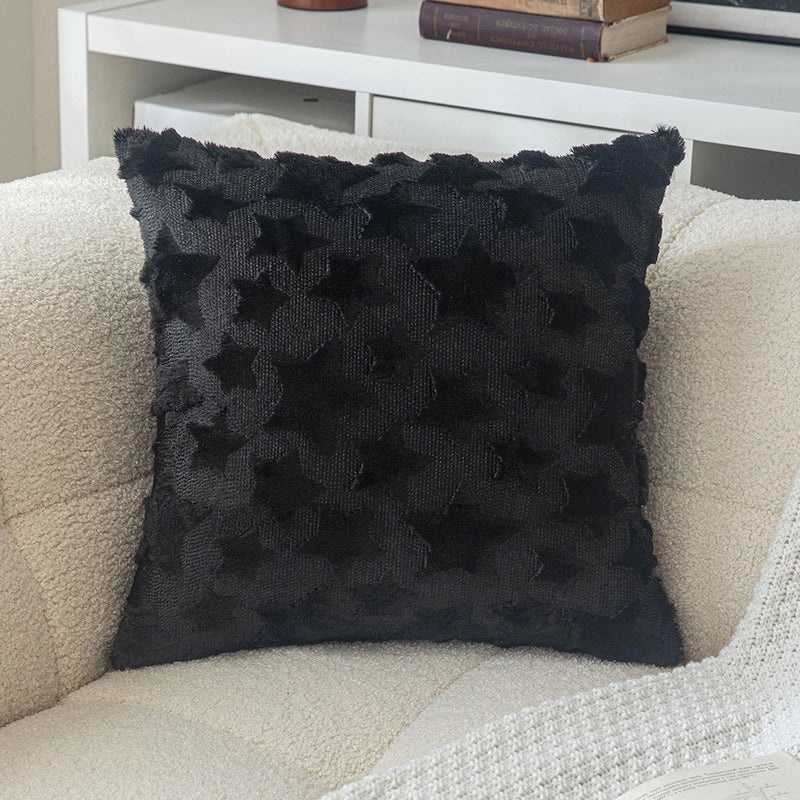 Festive Plush Snowflake & Christmas Tree Embroidered Sofa Cushion Cover|Home Decor & Living Room Accessories