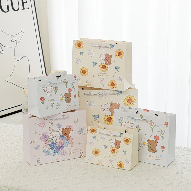 Adorable White Cartoon-Themed Cardboard for Casual Gift Wrapping|Gift Wrapping Supplies