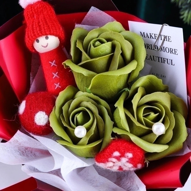 Festive Christmas Flower Soap Bouquet | Home Decor & Gifts