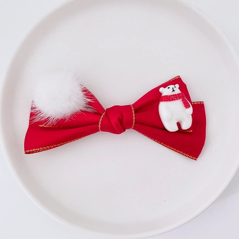 Christmas Bow Knot Hair Clip Cute Festival Party Accessory|Hair Accessories