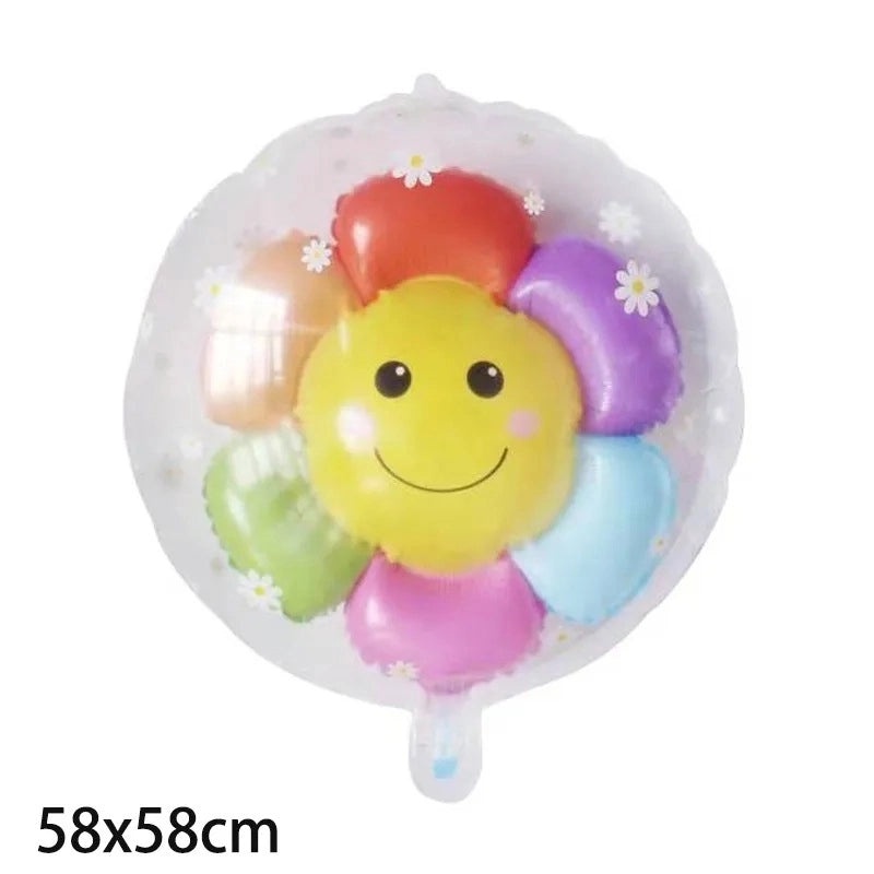Birthday Rose and Daisy Flower Aluminum Foil Balloon for Party Decorations|Party Supplies Balloons