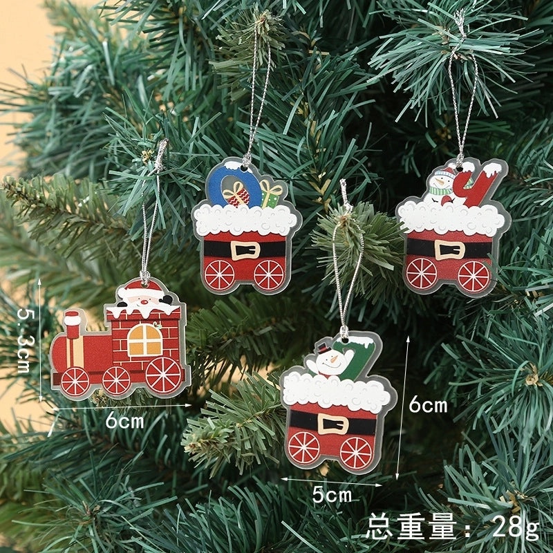 Festive Wooden Christmas Tree Train Gift Box for Indoor Decoration|Home Decor & Holiday Ornaments