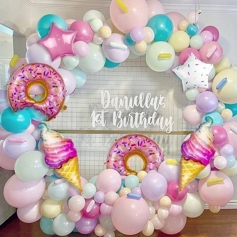 Birthday Princess Ice Cream Foil Balloons for Birthday Party | Party Decorations Balloons