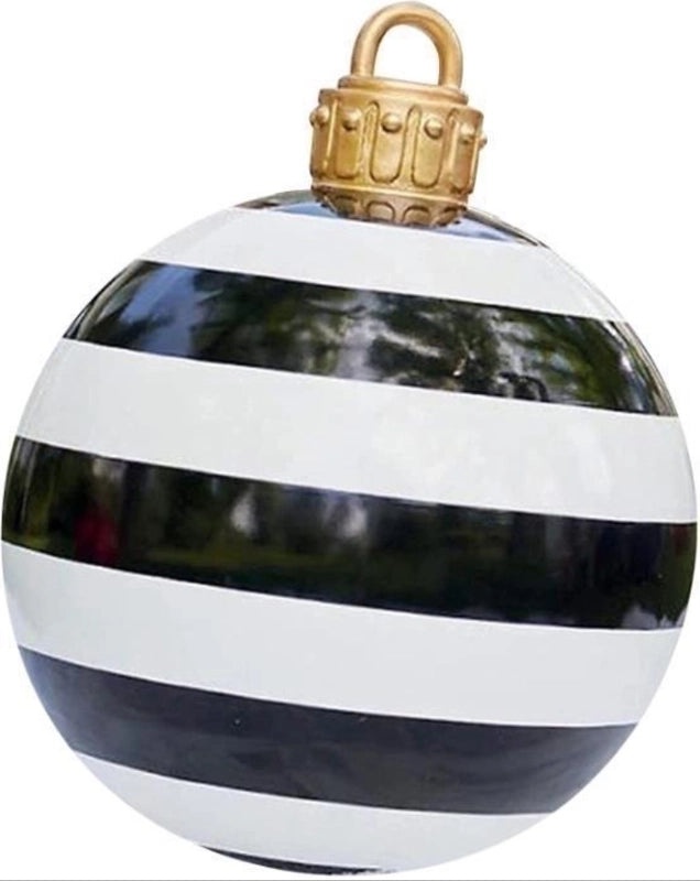 Vintage Christmas Striped PVC Balloons for Indoor and Outdoor Decoration | Holiday Decor