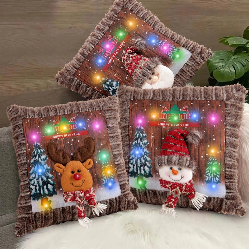 Cute Christmas Tree and Santa Claus Plush Decorations for Couch & Sofa | Home Decor & Holiday Accessories