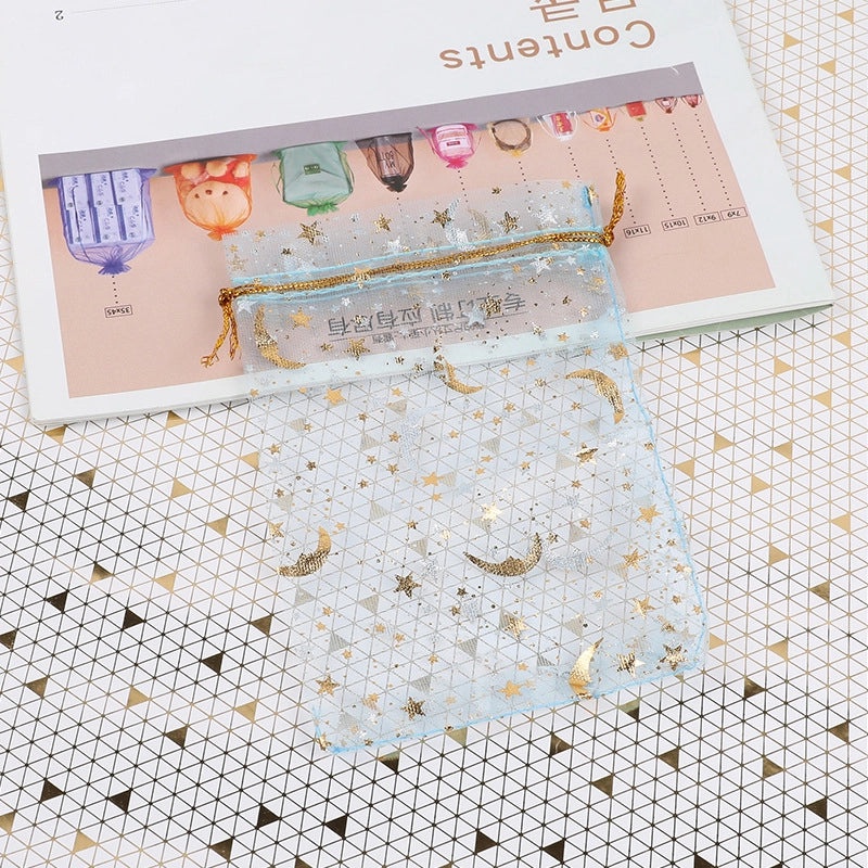 Elegant Star and Moon Organza Wrapping Bags for Daily Gifts|Gift Wrapping Supplies
