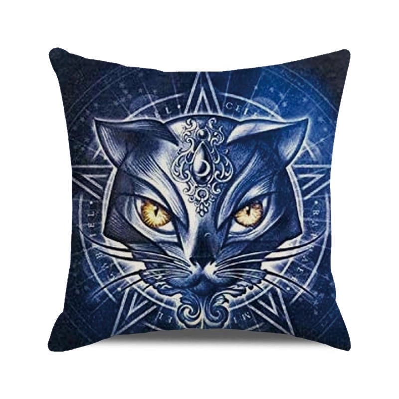 Halloween Skull Cotton Pillow Covers Retro Punk Style for Couch Sofa Decor|Home Decor & Pillows